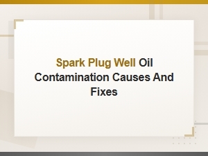 Spark Plug Well Oil Contamination Causes and Fixes
